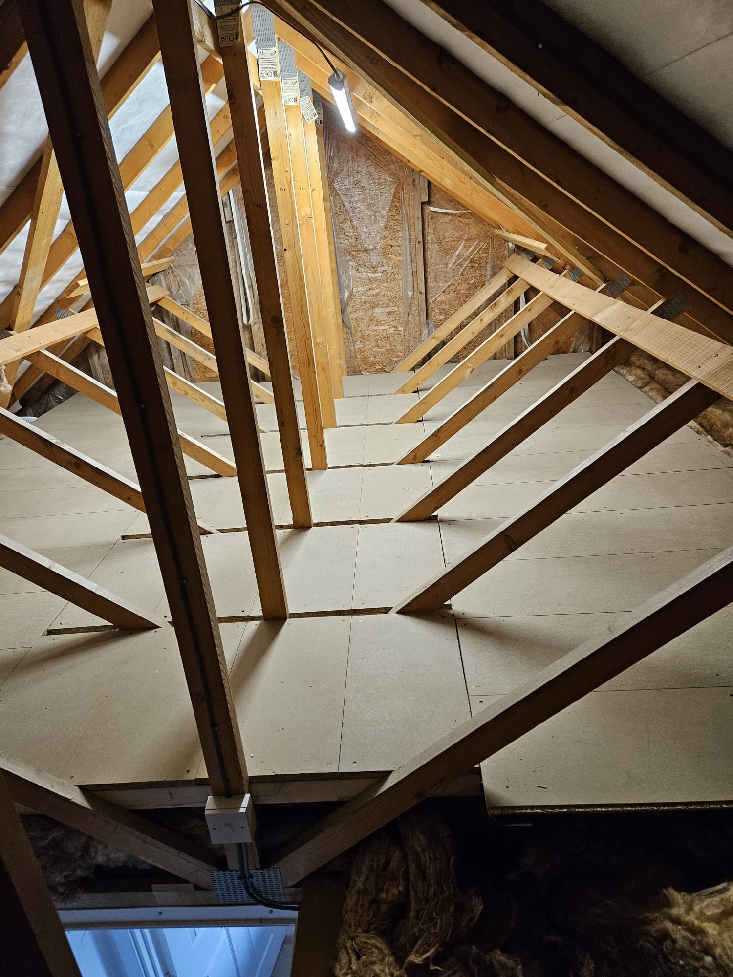 BBA approved raised loft boarding installed above existing insulation